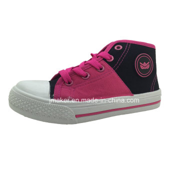 Asian Girls High Top Injection Canvas Shoe (X165-S&B)